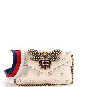 Gucci Broadway Pearly Bee Shoulder Bag #237594G11B